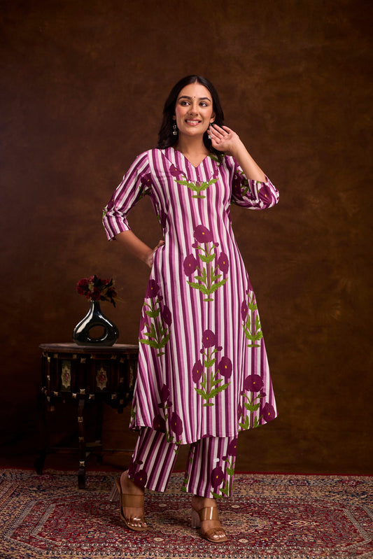 Savannah pink straight cut salwar suit