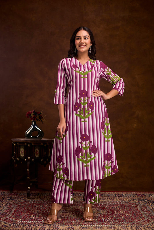 Savannah pink straight cut salwar suit