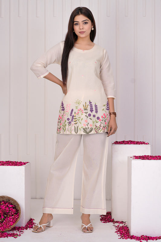 Gulbahar white co-ord sets women