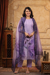 Tarang Orchid Purple  straight cut kurta pants