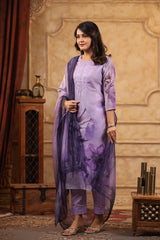 Tarang Orchid Purple  straight cut kurta pants