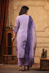 Tarang Orchid Purple  straight cut kurta pants