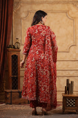 Noor Red Maroon Angrakha Suit