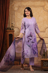 Tarang Orchid Purple  straight cut kurta pants