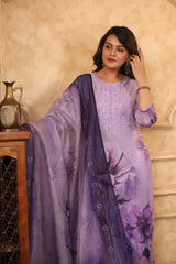 Tarang Orchid Purple  straight cut kurta pants