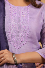 Tarang Orchid Purple  straight cut kurta pants