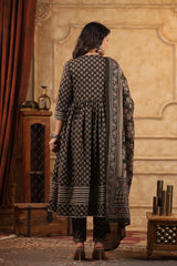 Roop cotton anarkali suit for women with duppatta