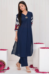 Azure Royal Blue A-Line Kurti