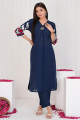 Azure Royal Blue A-Line Kurti