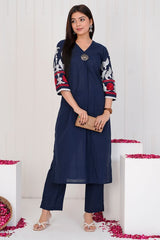 Azure Royal Blue A-Line Kurti