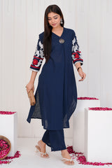 Azure Royal Blue A-Line Kurti