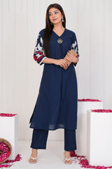 Azure Royal Blue A-Line Kurti