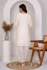 Jasmine Off-white cotton co-ord set