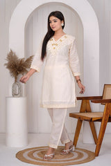 Jasmine Off-white cotton co-ord set
