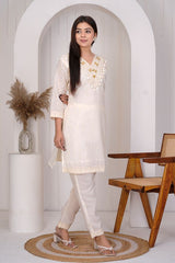 Jasmine Off-white cotton co-ord set
