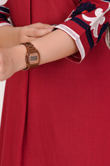 Azure Maroon a line kurti with pants