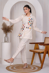 Luna White printed co-ord set