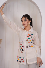 Luna White printed co-ord set