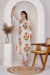 Megh white ethnic co-ord set