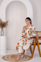 Megh white ethnic co-ord set