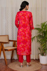 Chandni Red straight cut suits