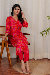 Chandni Red straight cut suits