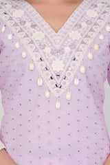 Jyotsna Soft Lavender co-ord set for women
