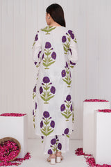 Megh white co-ord set for women