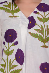 Megh white co-ord set for women