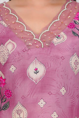 Adaa Soft Berry straight suit sets