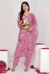 Adaa Soft Berry straight suit sets