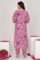 Adaa Soft Berry straight suit sets
