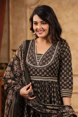 Roop cotton anarkali suit for women with duppatta